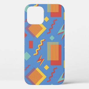 90s seamless pattern. Memphis background. Geometri iPhone 12 Case