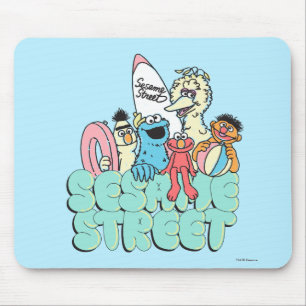 90's Sesame Street Vintage Surf Mouse Mat