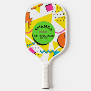 90s Shapes, Retro Personalised  Pickleball Paddle