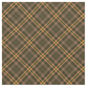 90s Slanted Plaid Fall Pattern Brown Grunge Earthy Fabric