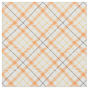 90s Slanted Plaid Fall Pattern Light Orange Grunge Fabric