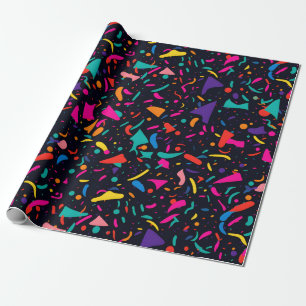 90's Style Confetti Wrapping Paper Gift Wrap