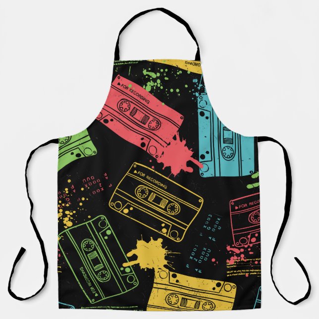 90s Style Cool Grunge Cassettes Apron (Front)