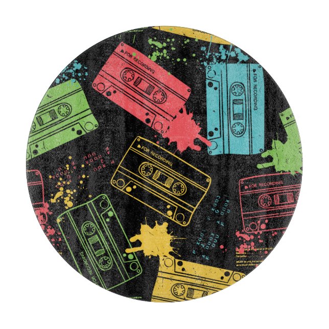 90s Style Cool Grunge Cassettes Cutting Board (Front)