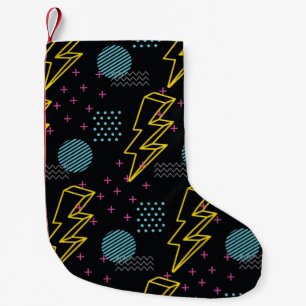 90's style seamless pattern small christmas stocking