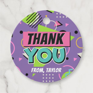 90s Thank You Favour Tag