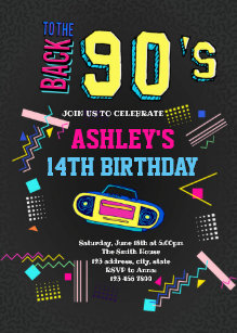 90s Invitations Announcements Zazzle Uk