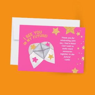 90s Throwback Fortune Party Thank You Card