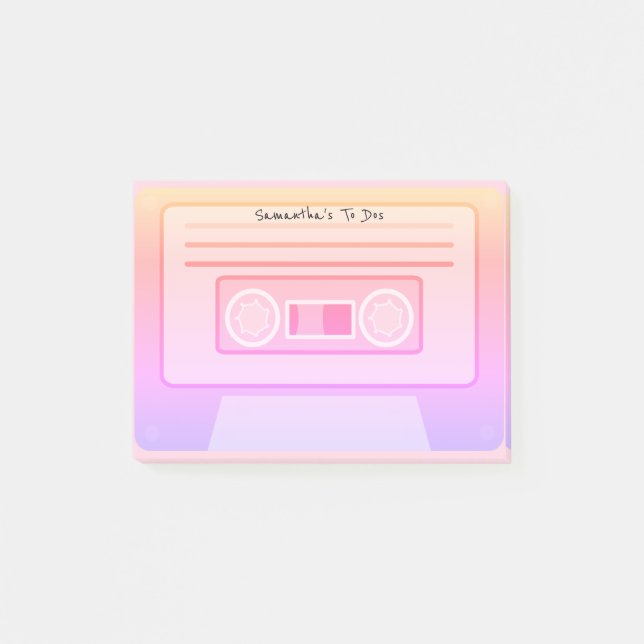 90's Vaporwave Aesthetic Custom Planner To Dos  Post-it Notes (Front)