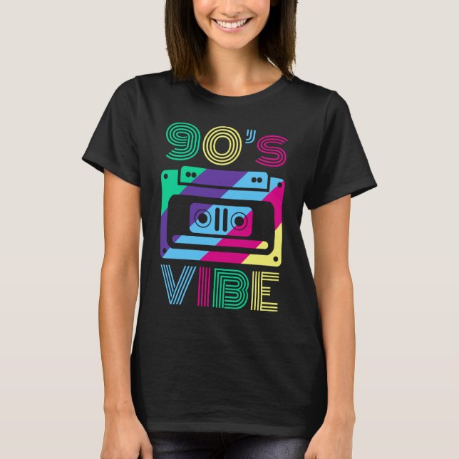 90s Vibe 90's themed Party Outfit Mom Dad T-Shirt (Front)