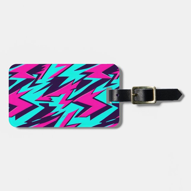 90s Vibe Graffiti Luggage Tag (Front Horizontal)