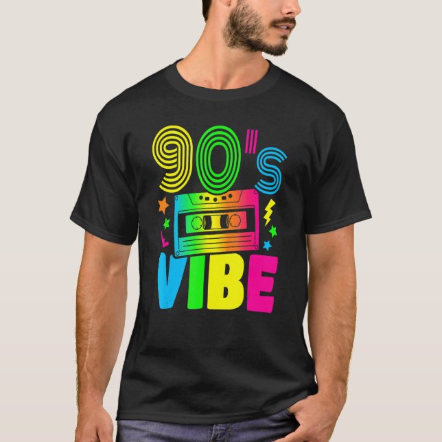 90s Vibe Retro 1990s 90s Styles Costume Party Outf T-Shirt (Front)