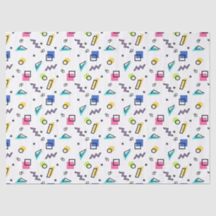 90s Vibe Simple Shapes & Outlines Tissue Paper