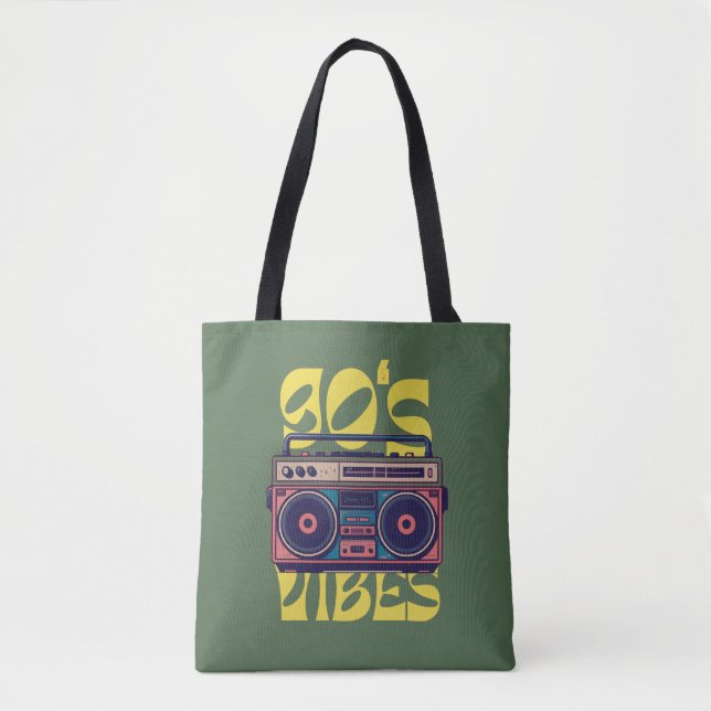 90's vibe vintage Boombox    Tote Bag (Front)