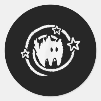 90s Y2k Scary Tomcat Kitten Cat Is Scared Under St Classic Round Sticker