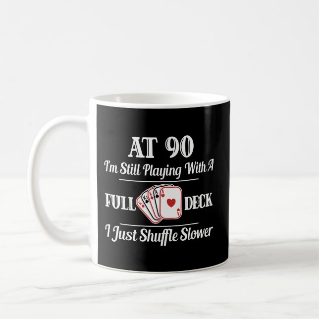 90Th 90 Cards Coffee Mug (Left)