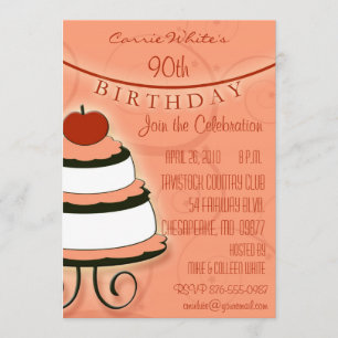 90th - 99th  Birthday Party Invitations