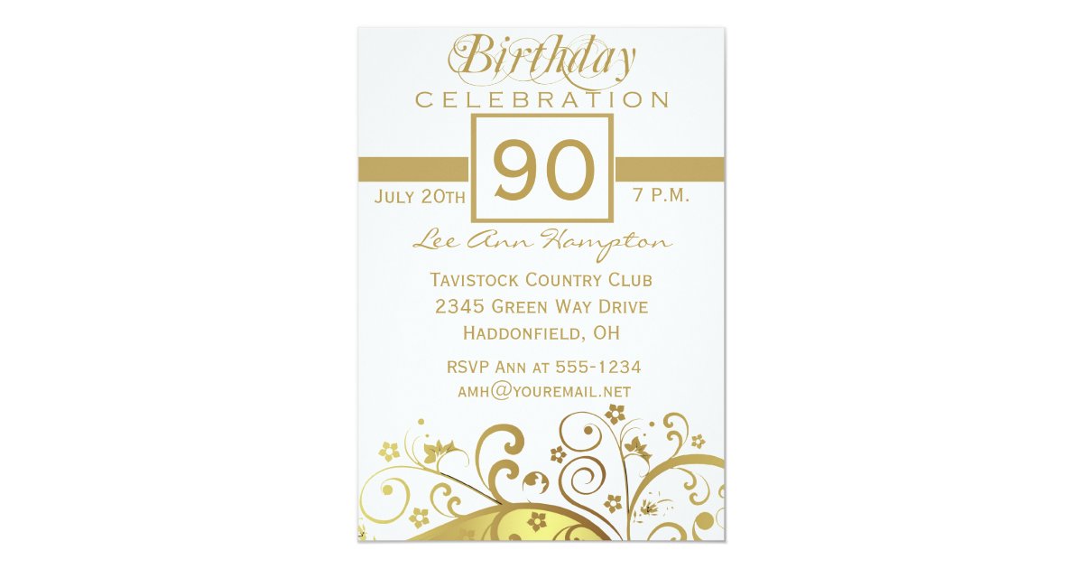 90th - 99th Birthday Party Invitations | Zazzle.co.uk