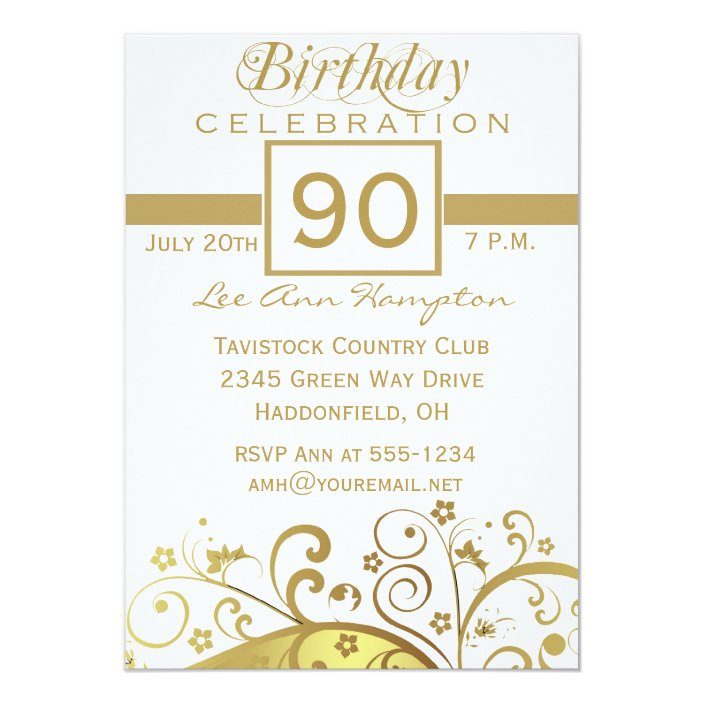 90th - 99th Birthday Party Invitations | Zazzle.co.uk