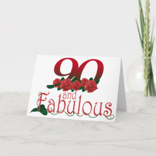 90th anniversary flower card