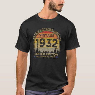 90Th Birthday 1932 Limited Edition Patriotic Vinta T-Shirt