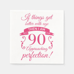 90th birthday, 90 years old, funny, humour, gag, f napkin