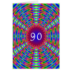 90th Birthday Abstract Trippy Swirls