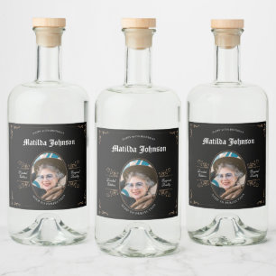 90th Birthday Aged to Perfection Vintage Classic Liquor Bottle Label