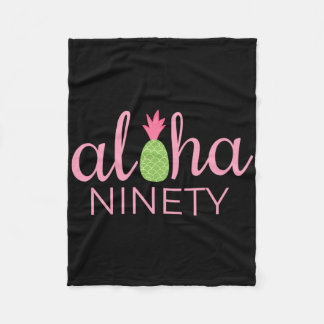 90th Birthday Aloha Beach Tropical Vacation Party Fleece Blanket