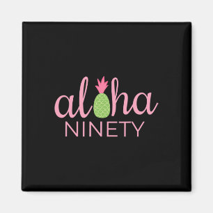 90th Birthday Aloha Beach Tropical Vacation Party Magnet