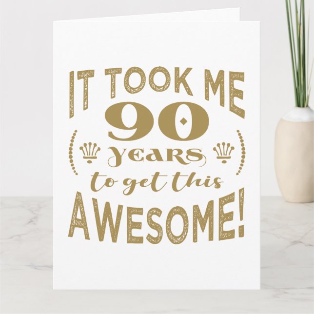 90th Birthday Awesome Card (Front)