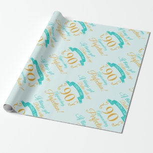90th Birthday Better With Age Wrapping Paper
