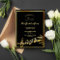90th birthday black gold music notes invitation