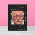 90th Birthday Black Invitation<br><div class="desc">Make your 90th birthday celebration extra special with a personalised invitation that everyone will love. Our custom-made black and gold party invites feature your favourite photo with a unique, modern design. The perfect way to start your birthday celebration, these invitations are sure to impress your guests. Add your own special...</div>