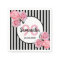90th birthday black stripes pink florals classic