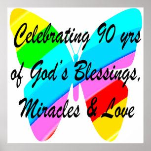 90TH BIRTHDAY BLESSING POSTER