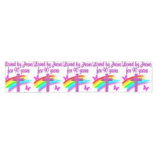 90TH BIRTHDAY BLESSINGS SHORT TABLE RUNNER