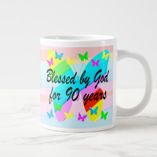 90TH BIRTHDAY BUTTERFLY BLESSINGS MUG