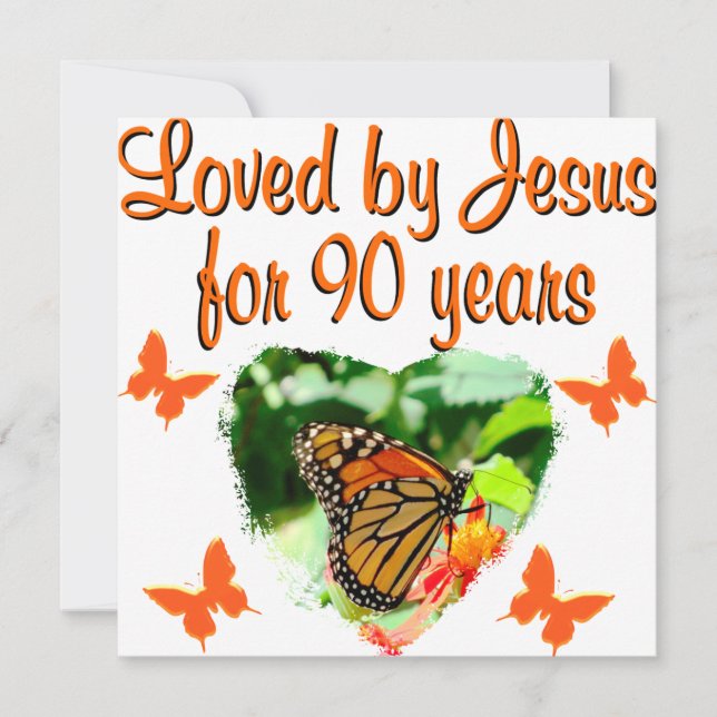 90TH BIRTHDAY BUTTERFLY CARD (Front)