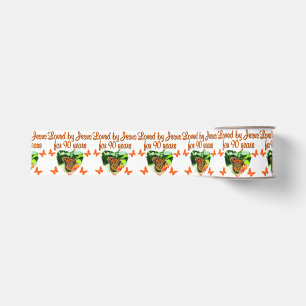 90TH BIRTHDAY BUTTERFLY GROSGRAIN RIBBON