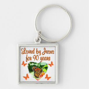 90TH BIRTHDAY BUTTERFLY KEY RING