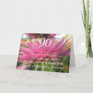 90th Birthday Card