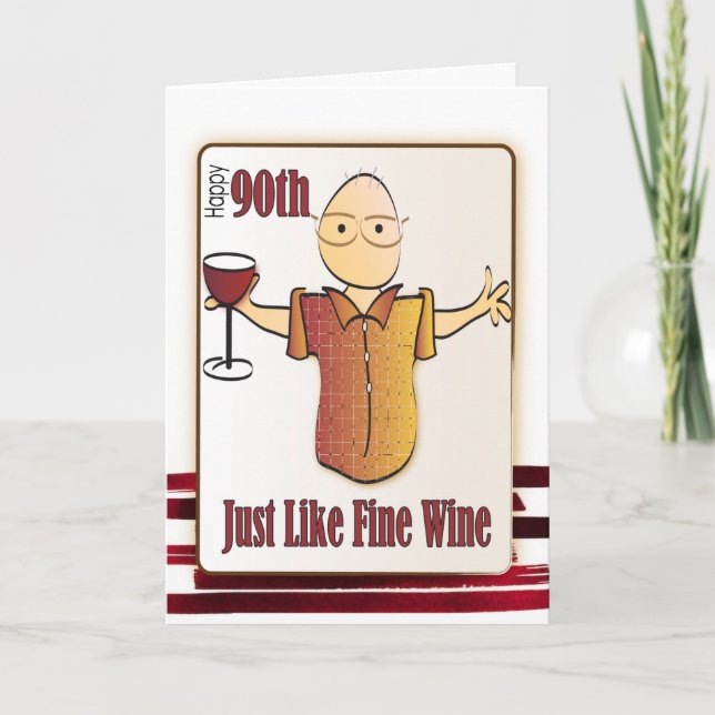 90th Birthday Card for Him - Classy and Funny (Front)