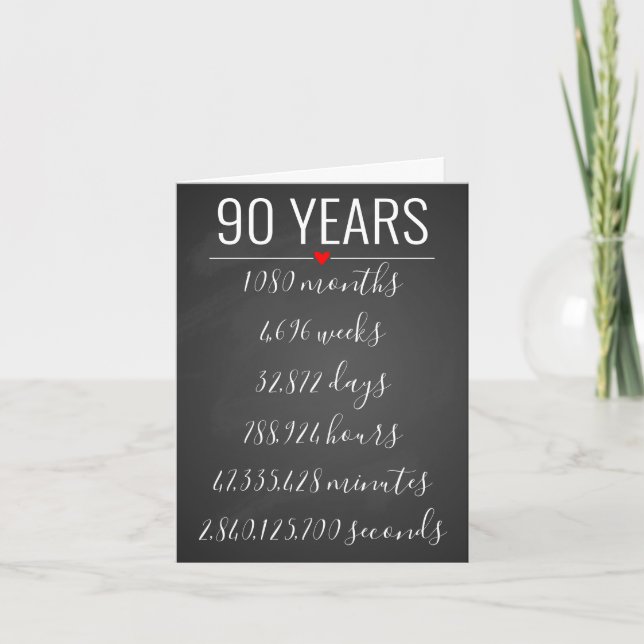90th Birthday Card, milestone, retirement Invitation (Front)