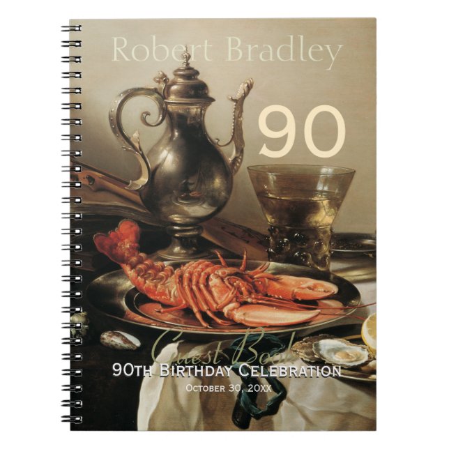 90th Birthday Celebration Customisable Guest Book (Front)
