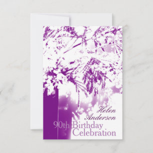 90th Birthday Celebration Flower Bouquet - Invitation