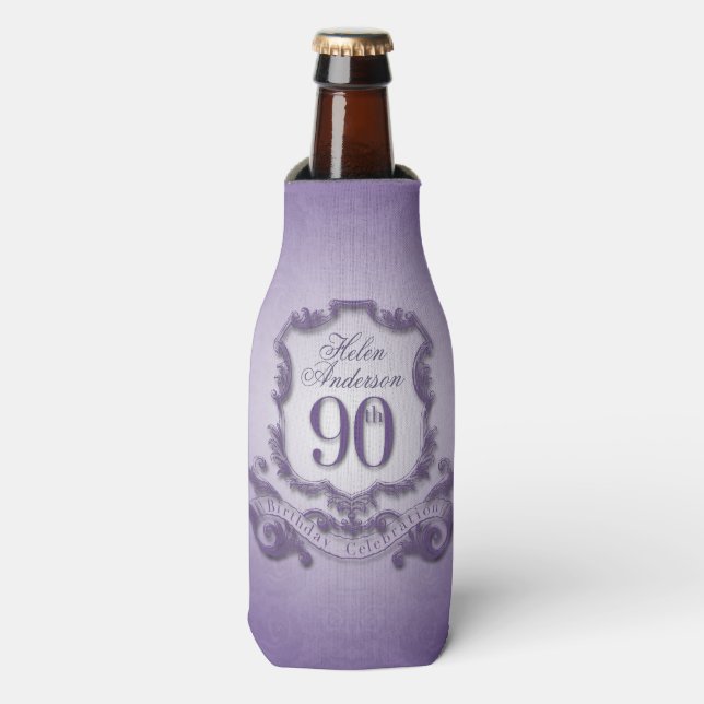 90th Birthday Celebration Personalised Cooler (Bottle Front)