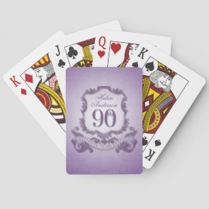 90th Birthday Celebration Personalised Playing Cards
