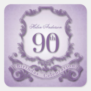 90th Birthday Celebration Personalised Stickers
