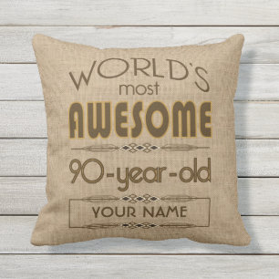 90th Birthday Celebration World Best Fabulous Cushion